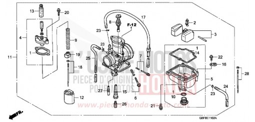 CARBURATEUR (CR85R5,6/RB5,6) CR85RB5 de 2005